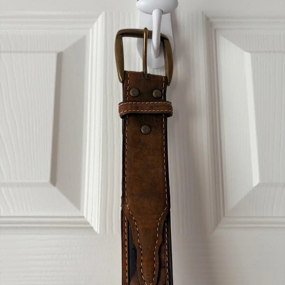 Nocona Belt Co Mens 44 Brown Leather Camo  Belt N24998222